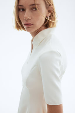 Top interlock con cuello camisero - H&m фото 5