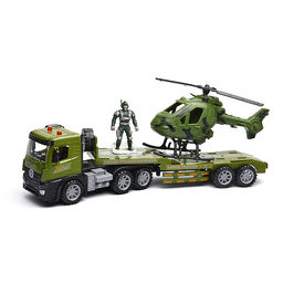 Машина "Автовоз" с военным вертолётом, в коробке