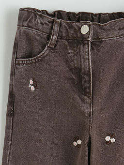 Beli Ayarlanabilir Lastikli K?z ?ocuk Jean Pantolon