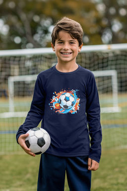 Lacivert Erkek Cocuk Hayvan Desenli Bisiklet Yaka Pamuklu Orme T-Shirt TKDAW25TS00009 - Trendyolmilla фото 7