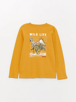 Bisiklet Yaka Bask?l? Uzun Kollu Erkek ?ocuk Ti??rt - Waikiki фото 3