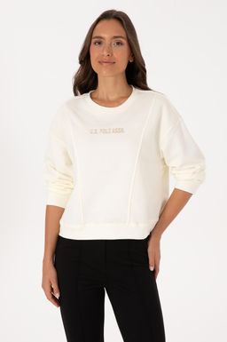 Kad_n Krem Sweatshirt Sepette S_rpriz _ndirim