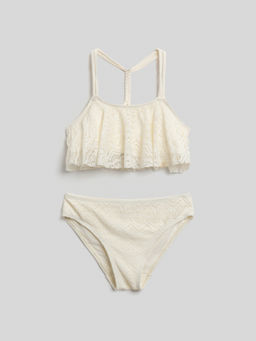 ACOOLA / Костюм купальный детский для девочек Kanau молочный