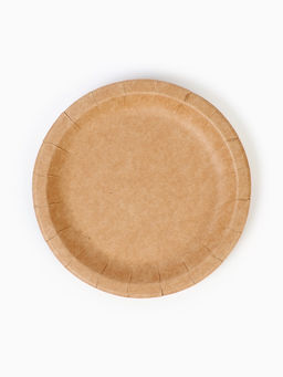 Тарелка одноразовая «Крафт» с бортом, картон, 18 см, 50 шт.