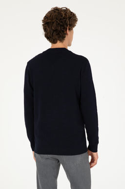 Мужской темно-синий трикотажный кардиган - U.s. polo assn фото 5