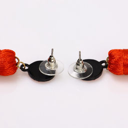 Серьги «Кисти» гармония, цвет красный, L кисти 8.5 см