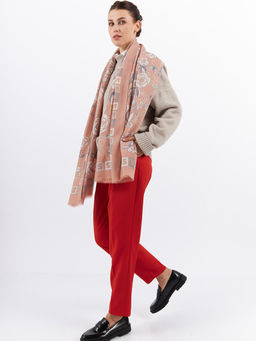 Большой, мягкий, тонкий и очень нежный двусторонний палантин с рисунком. - Tantino фото 4