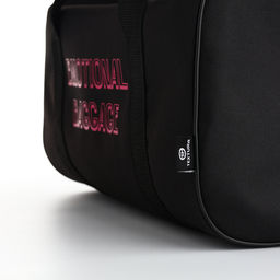 Сумка спортивная TEXTURA на молнии с подкладкой, длинный ремень, маленький размер, чёрная