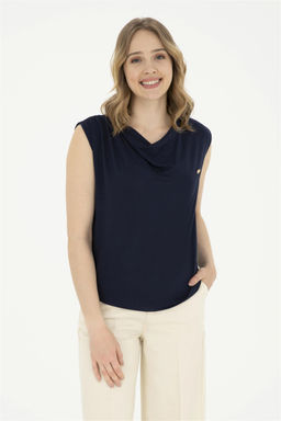 Женская темно-синяя футболка - U.s. polo assn фото 3