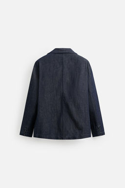 RELAXED FIT DENIM BLAZER - Zara фото 8