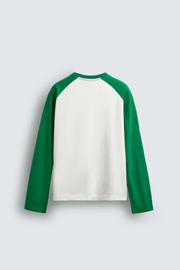REGULAR FIT COLOUR BLOCK T-SHIRT - Zara фото 8
