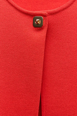 PLAIN KNIT CROPPED CARDIGAN - Zara фото 5