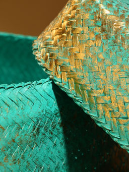 Корзинка плетёная «Голден мини», 30×30×20 см, голубая