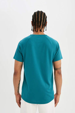 DeFactoFit Облегающая футболка с круглым вырезом для спортсменов из плотной ткани с короткими рукавами  фото 6