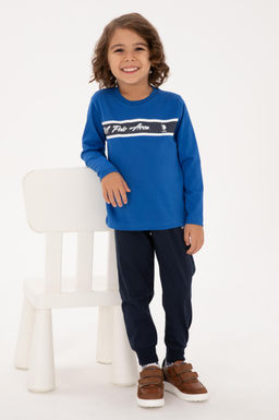 Erkek _ocuk Kobalt Mavi Pijama Tak_m_ Sepette S_rpriz _ndirim - U.s. polo assn фото 8