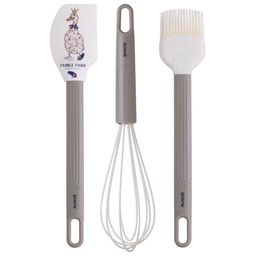 НАБОР: ВЕНЧИК, ЛОПАТКА, КИСТОЧКА AGNESS, 3 ПРЕДМЕТА, СЕРИЯ FAMILY FARM