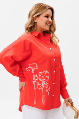 Рубашка Michel Chic 778 коралл  фото 2