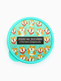 Цена за 2 шт. Ланч - бокс круглый Люблю чай, вкусняшки, 500 мл