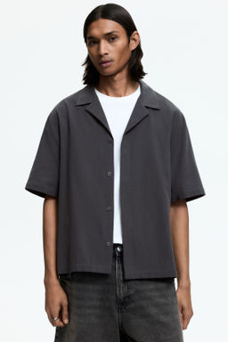 Camisa resort en mezcla de lino Relaxed Fit - H&m фото 3