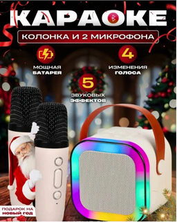 Музыкальная беспроводная колонка с двумя микрофонами (3639) Музыкальная беспроводная колонка с двумя микрофонами (3639)