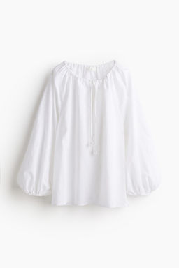 Blusa popover en mezcla de lino - H&m фото 6