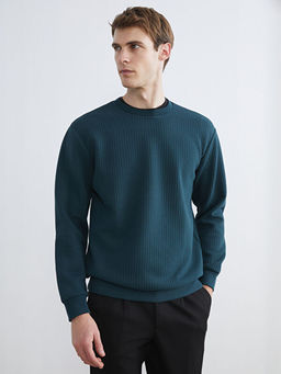 Bisiklet Yaka Erkek Sweatshirt