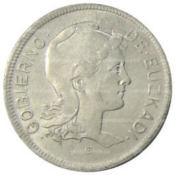 2 песеты 1937 года Испания (Эускади)