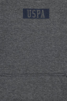 U. S. Polo Assn Базовый свитшот с круглым вырезом антрацитового меланжа для мальчиков - U.s. polo assn фото 3