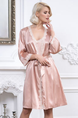 Короткий халат Mia-Mella с рукавами 3/4 - Mia-amore фото 3