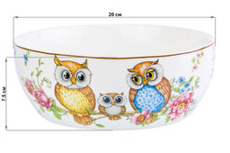 Салатник 20*20*7,5 см 1,7 л Совушки NEW BONE CHINA - Elan gallery фото 5