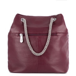 Y9810 claret, женская кожаная сумка "Chain strap" Barcelo Biagi