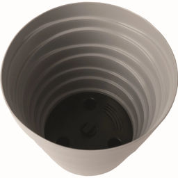 Цена за 2 шт. Кашпо для цветов пластиковое 0,9л d-13,2см "Бархан" Серый жемчуг