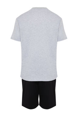 TRENDYOL MAN Mavi %100 Pamuk Regular Fit Orme Yazl?k Sortlu Pijama Tak?m? THMSS21PT0216 - Trendyolmilla фото 37