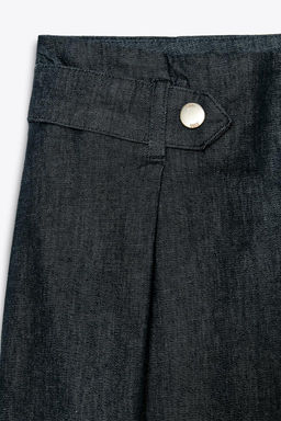 WIDE-LEG PAPERBAG TROUSERS - Zara фото 8