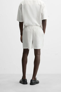 100% LINEN BERMUDA SHORTS - Zara фото 3