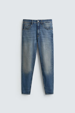 JEANS SKINNY CROPPED FIT / Azul medio - Zara фото 7