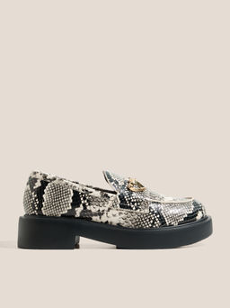 Женские лоферы LOVE MOSCHINO NEW CITY LOVE Артикул 4562272, змеиный принт