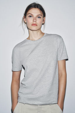 BASIC COTTON T-SHIRT - Zara фото 12