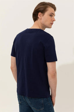 Мужская темно-синяя футболка с круглым вырезом Неожиданная скидка в корзине - U.s. polo assn фото 5