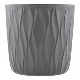 Горшок для цветов пластмассовый Desert 2,3л, д15,7см, h15,2см, дренажная вставка, серый (Россия) - Домашняя мода фото 2
