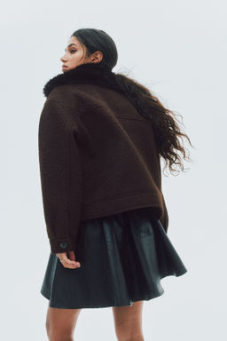 Cazadora de sarga con cuello efecto pelo - H&m фото 9