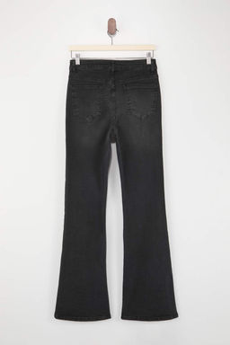 Limited Edition Siyah TOPARLAYICI Yuksek Bel Ekstra Esnek Flare Uzun Boy Jeans TWOSS26JE00103