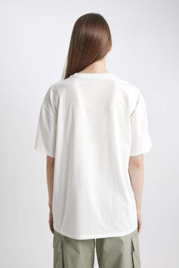 Футболка Cool Oversize с короткими рукавами и принтом - Defacto фото 7