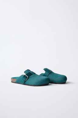 ZUECO HEBILLA PIEL / Verde - Zara фото 2