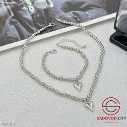 Комплект украшений из бусин с подвеской-сердцем - Bruno фото 13