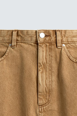 BERMUDA BAGGY FIT BOTONES / tostado