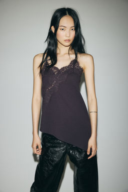 Top de tirantes con ribete de encaje - H&m фото 2
