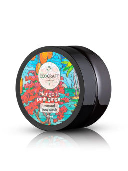 Натуральный скраб для нормальной кожи лица "Mango and pink ginger" Манго и розовый имбирь