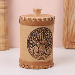 Туес «Грибочки», 8×8×14 см, береста