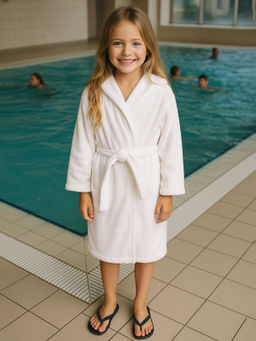 Халат детский молочный